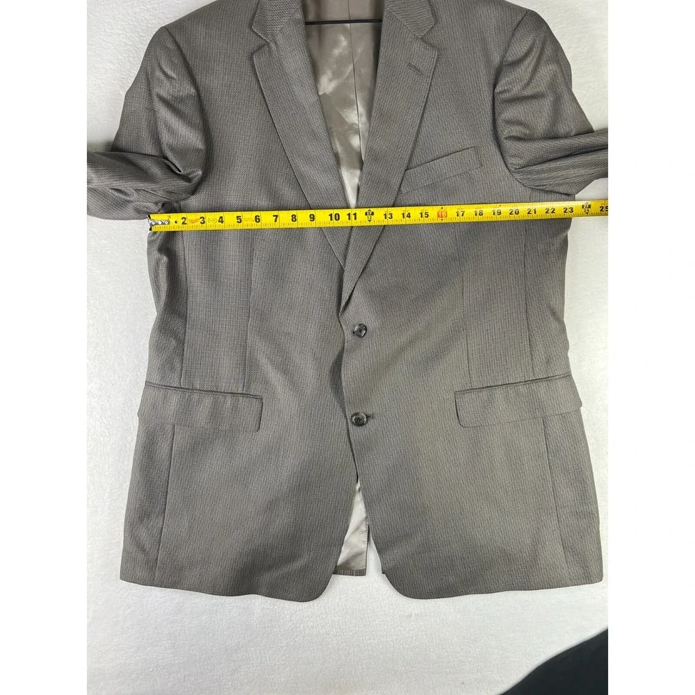 Hart Shaffner Marx Blazer Men's 46L Beige 2 Button Suit‎ Jacket Wool